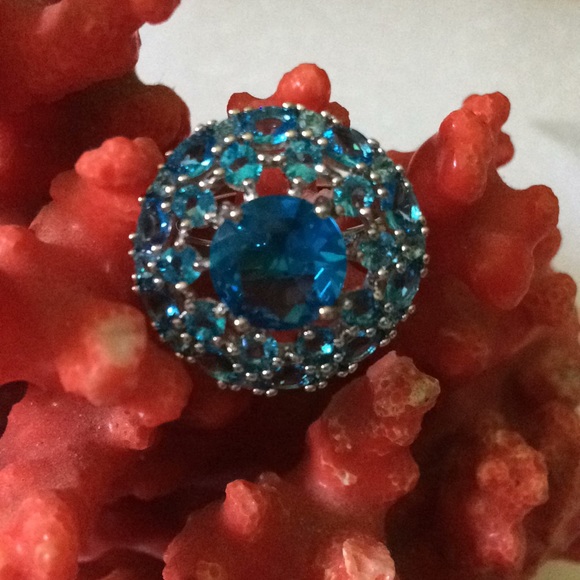 swiss blue topaz Jewelry - 925 Swiss blue topaz ring